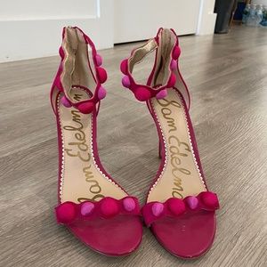 Sam Edelman Fuchsia heels with decorative ankle strap
